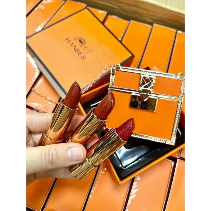 SÉT 10 CÂY SON MINI TONE ĐỎ