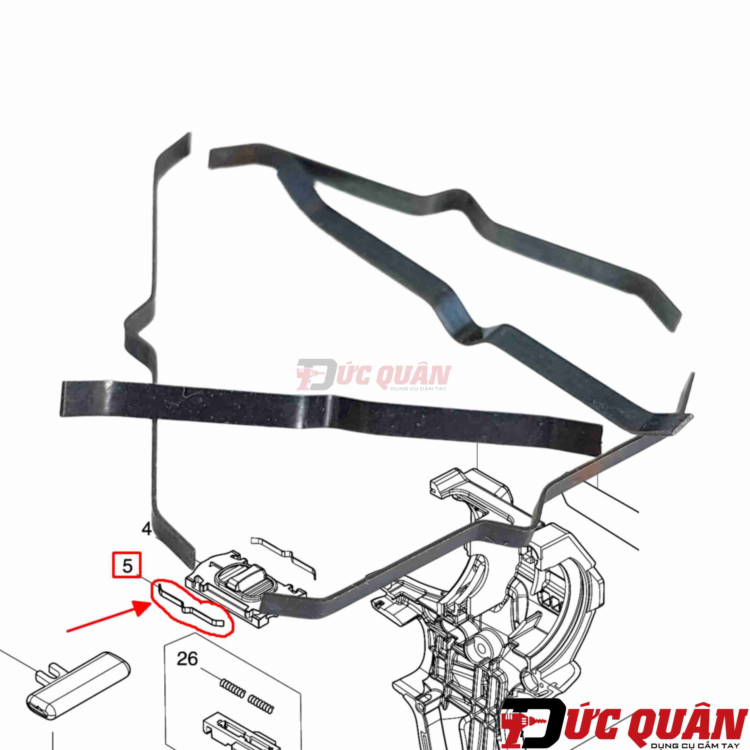 Lò xo lá máy khoan makita dhp487/ df333d/ hp333d/ df030