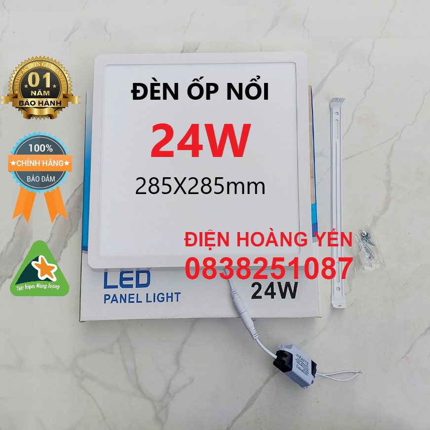 Đèn ốp trần nổi vuông 24W giá tốt