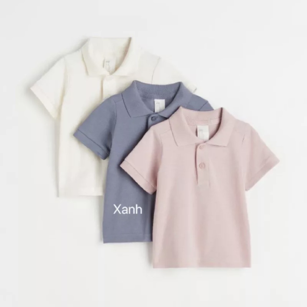 Áo thun polo HM săn sale cho bé trai tách set 8-19kg