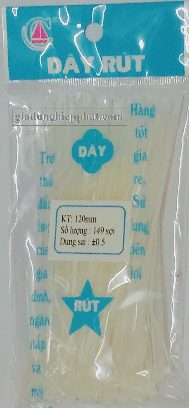Dây rút trắng bằng nhựa 5size (100-150-200-250-300mm)