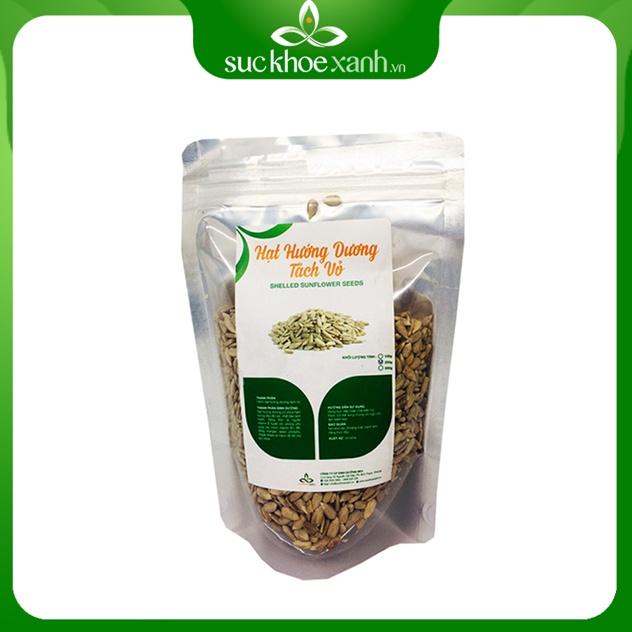Nhân hạt hướng dương chưa rang Sức Khỏe Xanh - 100g/túi - Nhập khẩu Trung Quốc chính hãng