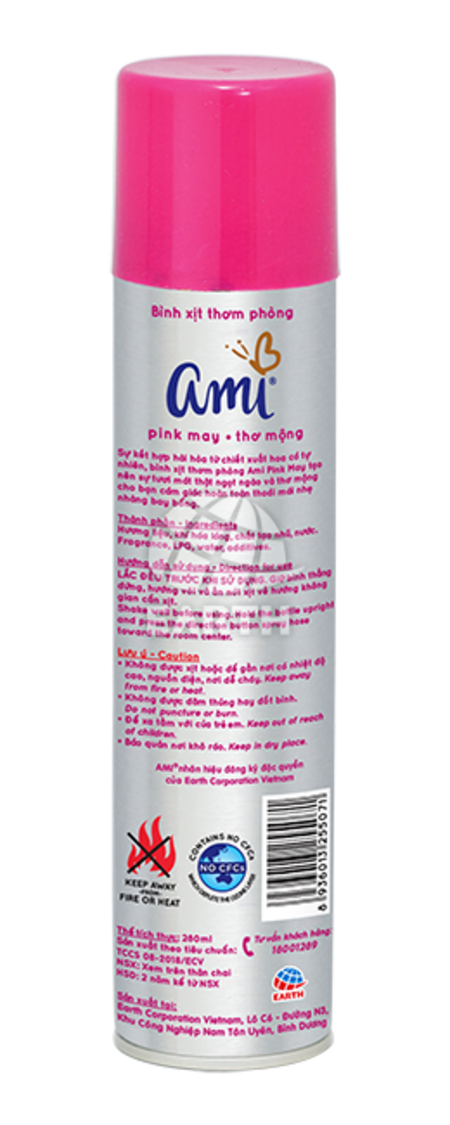 Xịt phòng Ami 280 ml (Rose, lavender, Ping May, Ylang, Newyork)