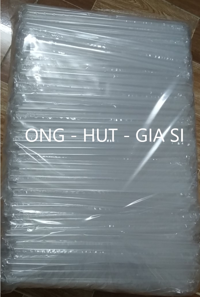 Ống hút trân châu màu đen, có màng bọc phi 12 (500gram)