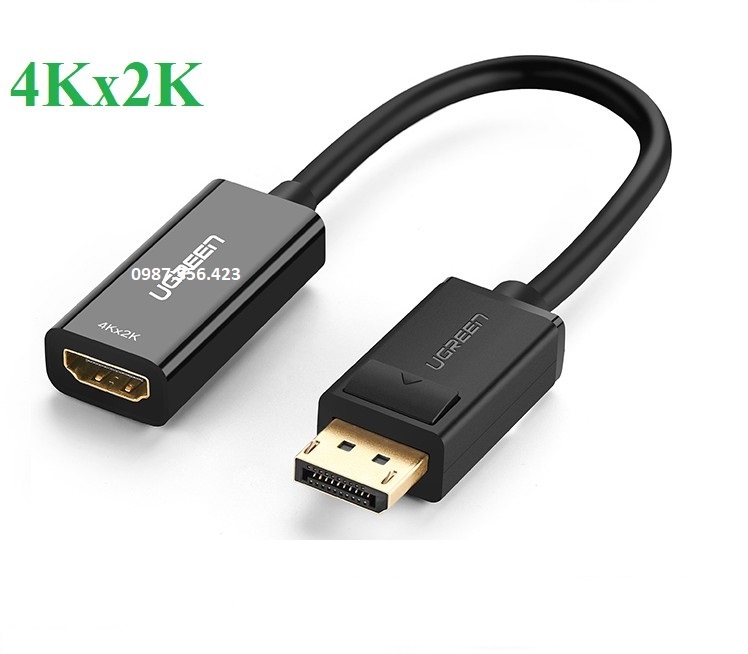 Cáp chuyển đổi Displayport sang HDMI hỗ trợ 4K@60Hz chính hãng Ugreen 70694
