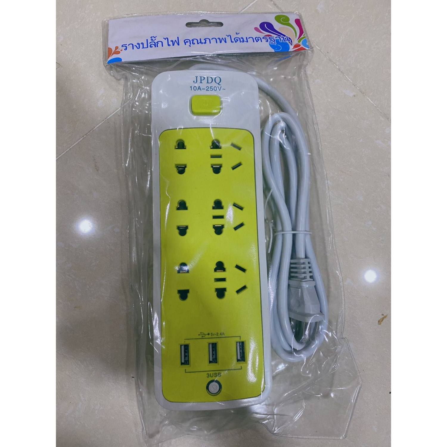 Ổ Điện Xanh Đa Năng 6 Ổ Cấm,3 Cổng USB