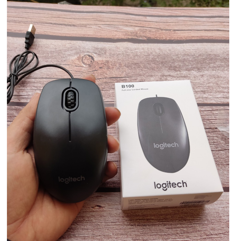 Chuột có dây Logitech B100-Chính hãng