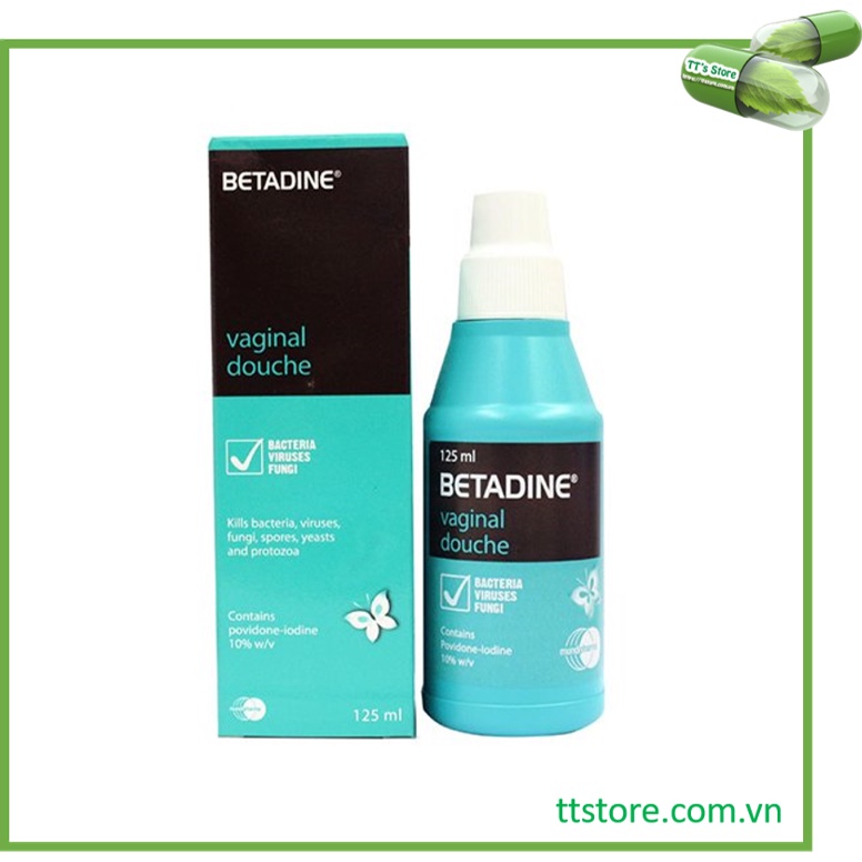Betadine vaginal douche 125ml - dung dịch vệ sinh phụ khoa betadin