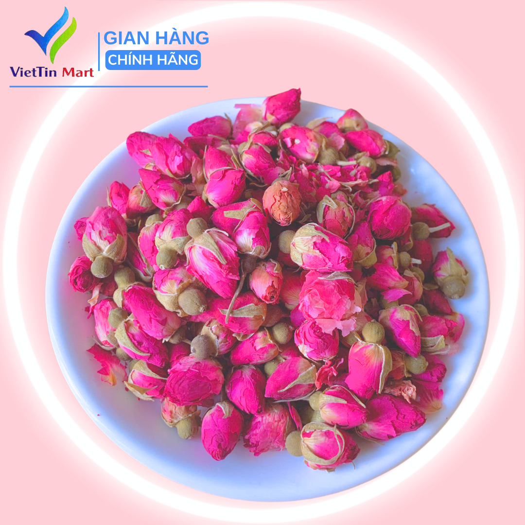100G [ Lonpet] Nụ Hoa Hồng Đà Lạt  (Nguyên Nụ, Khô, Thơm, Đẹp)