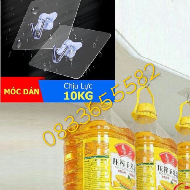 [SIÊU DÍNH] Com Bo 10 Móc Dán Trong Dính Tường