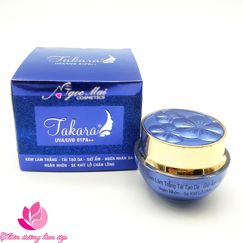 Kem làm trắng Tái tạo da Giữ ẩm Ngừa nhăn da Ngăn nhờn Se khít lỗ chân lông 8 in 1 TAKARA - 15g