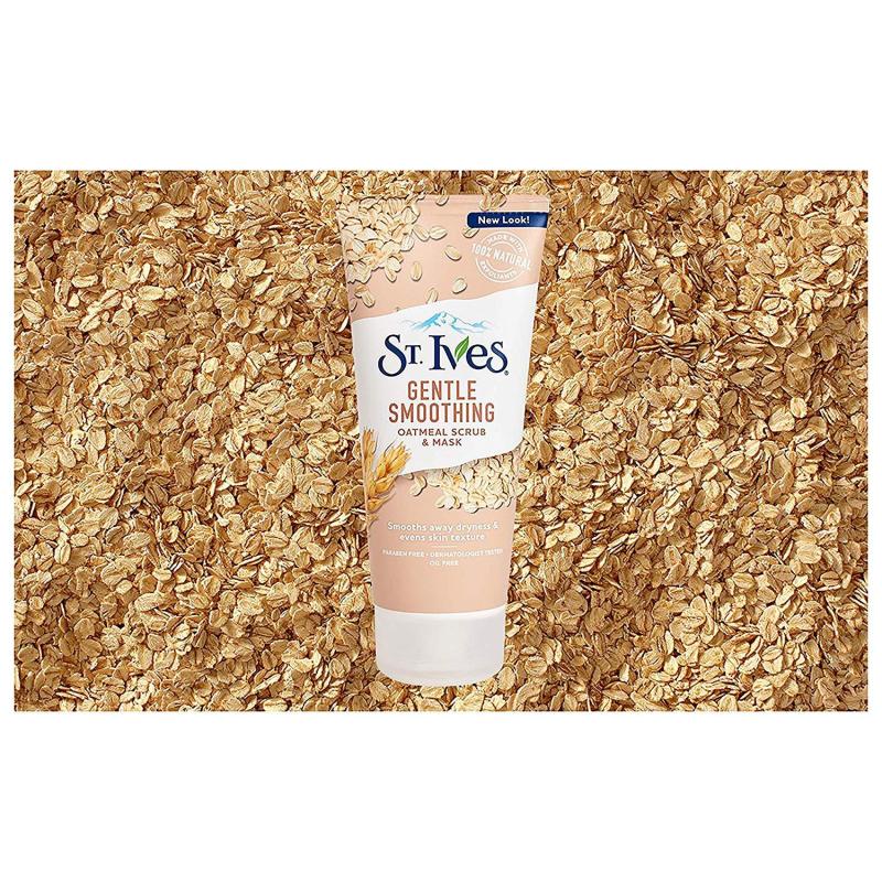 Sửa rửa mặt mịn da St. Ives Gentle Smoothing Face Scrub and Mask Oatmeal 170g (Mỹ)