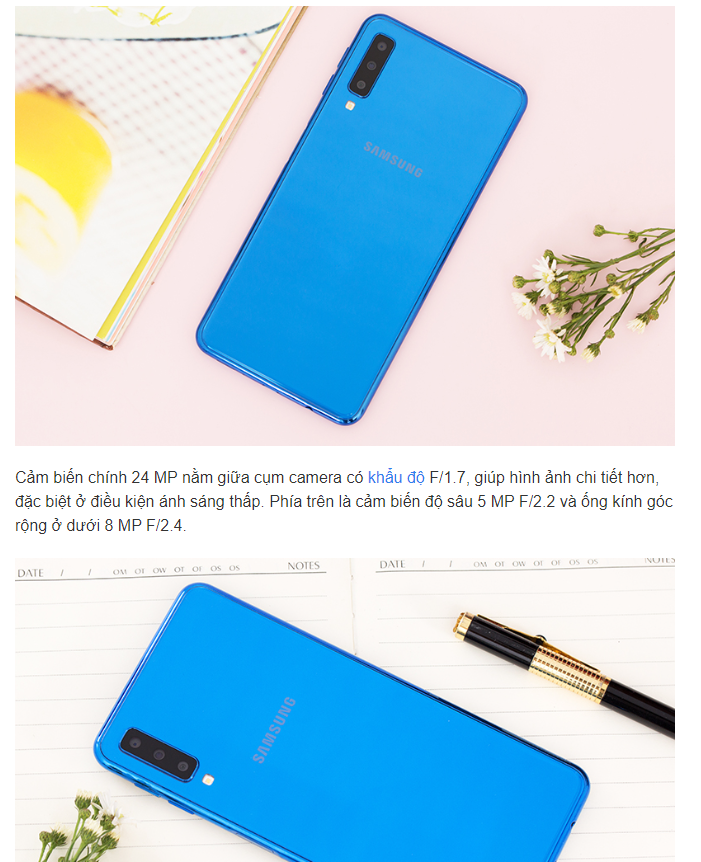 Camera trước điện thoại Samsung Galaxy A7 2018 (Linh kiện bóc máy, bốc máy)