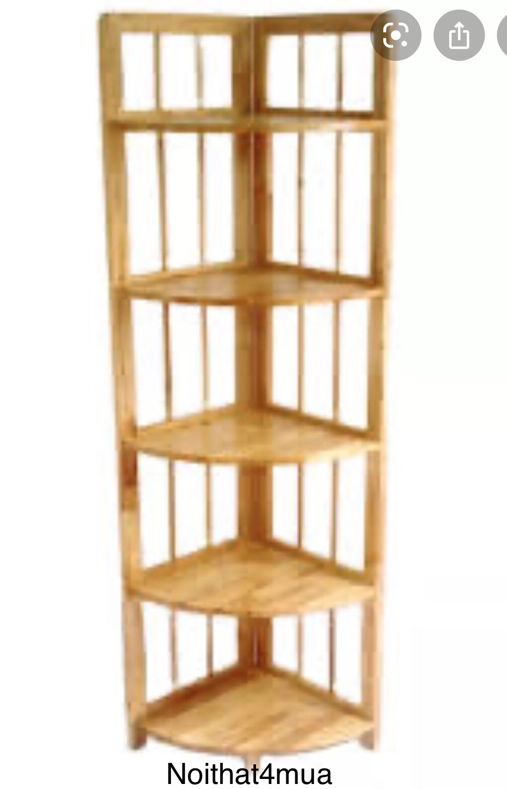 KỆ GÓC 5 TẦNG GỖ CAO SU