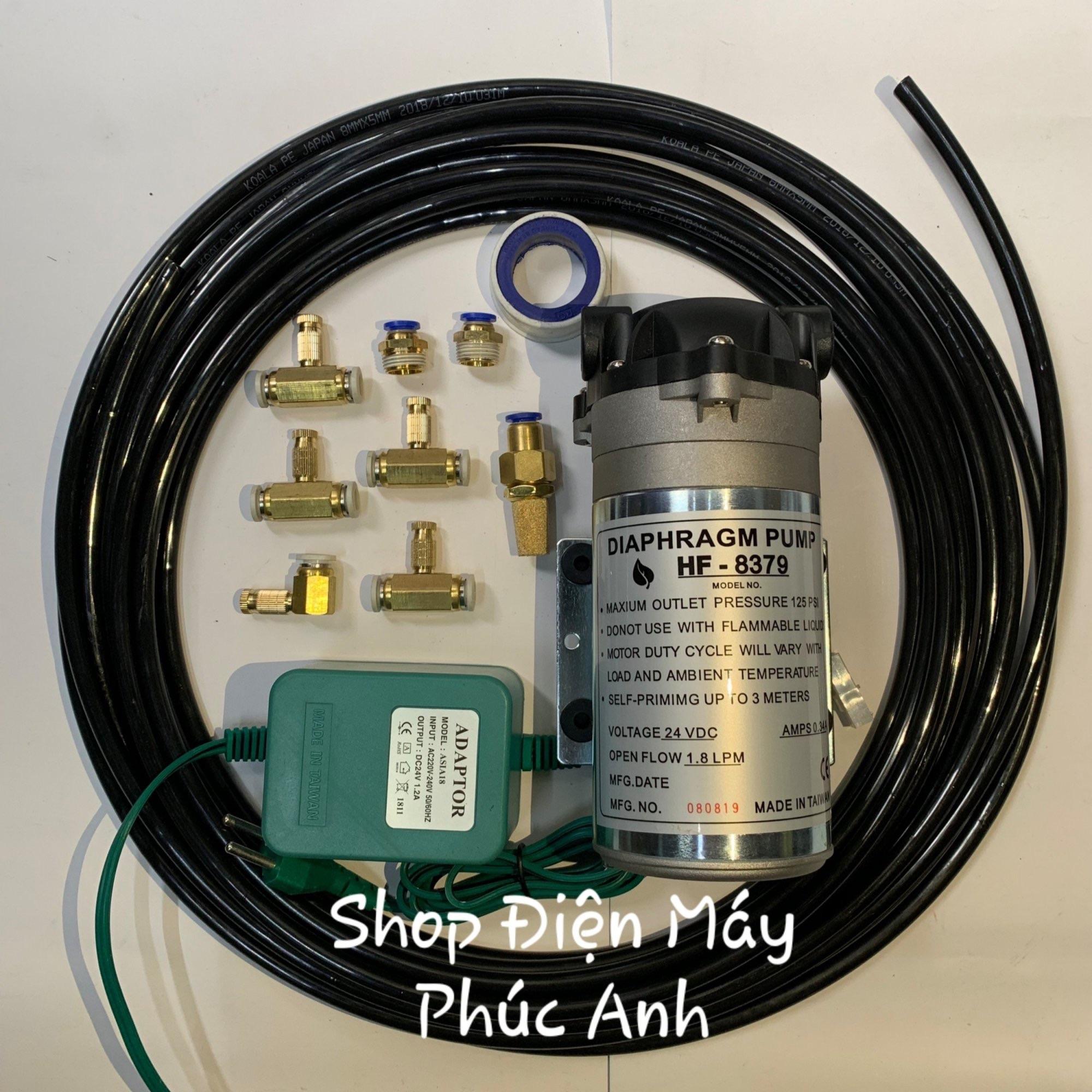 Bơm phun sương gồm 5 đầu phun và 10m dây