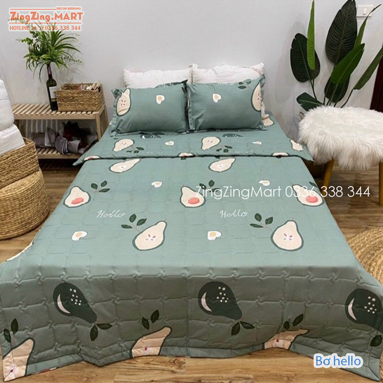 [Giá Sốc] Sét 5 Món Chăn Hè Kèm Ga Gối, Chăn Hè Kích Thước 1m8 x 2m, Mẫu Chó Xám Kích Thước Ga m2/m6/m8/2m2