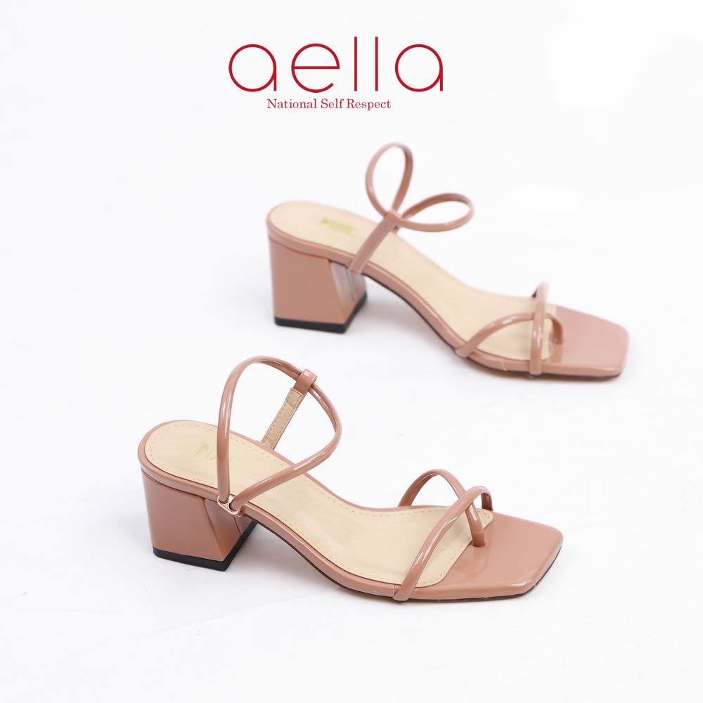 GIÀY SANDAL NỮ CAO GÓT 5CM DA BÓNG AELLA307