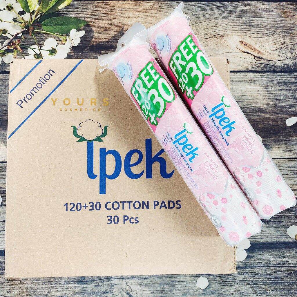 Bông tẩy trang Ipek 150 - Bông Ipek cotton tự nhiên từ EU - 150 miếng