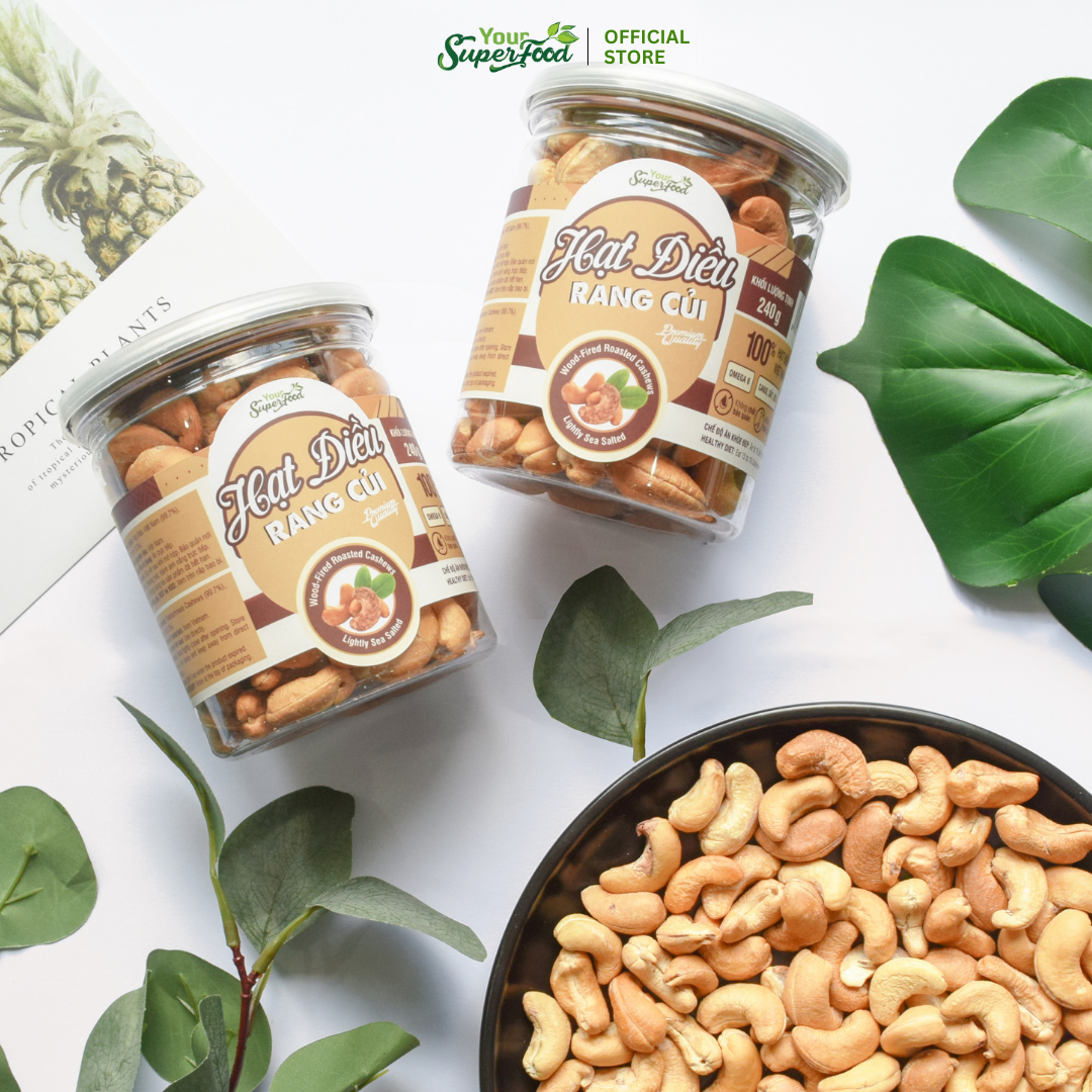 Hạt Điều Rang Củi Túi 90g (Vỏ lụa) Your Superfood