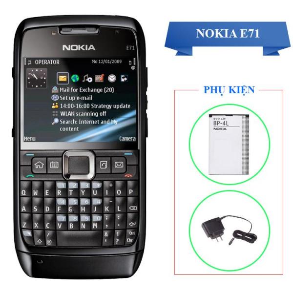 Điện thoại cổ Nokia E71 chính hãng (kèm pin + sạc - bảo hành đến 1 năm)