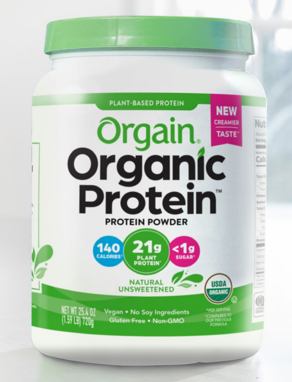 Orgain Organic Plant Based Protein Powder, 20 servings