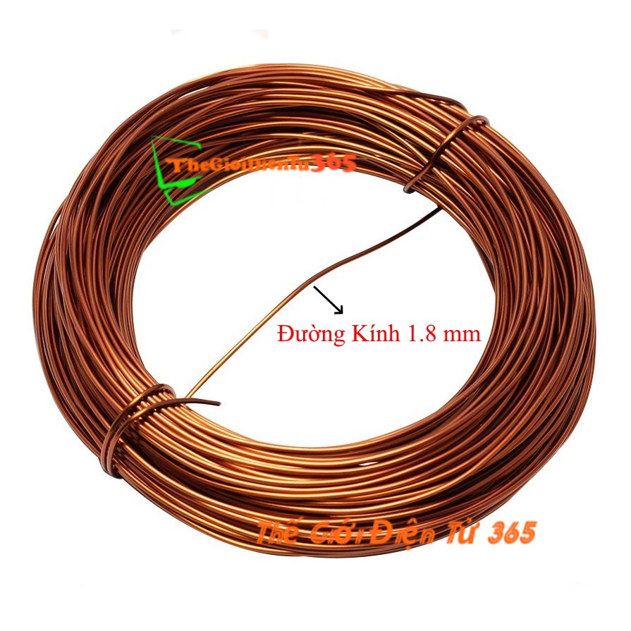 Dây Đồng Quấn Động Cơ, Biến Áp 1.8mm Cuộn 100g