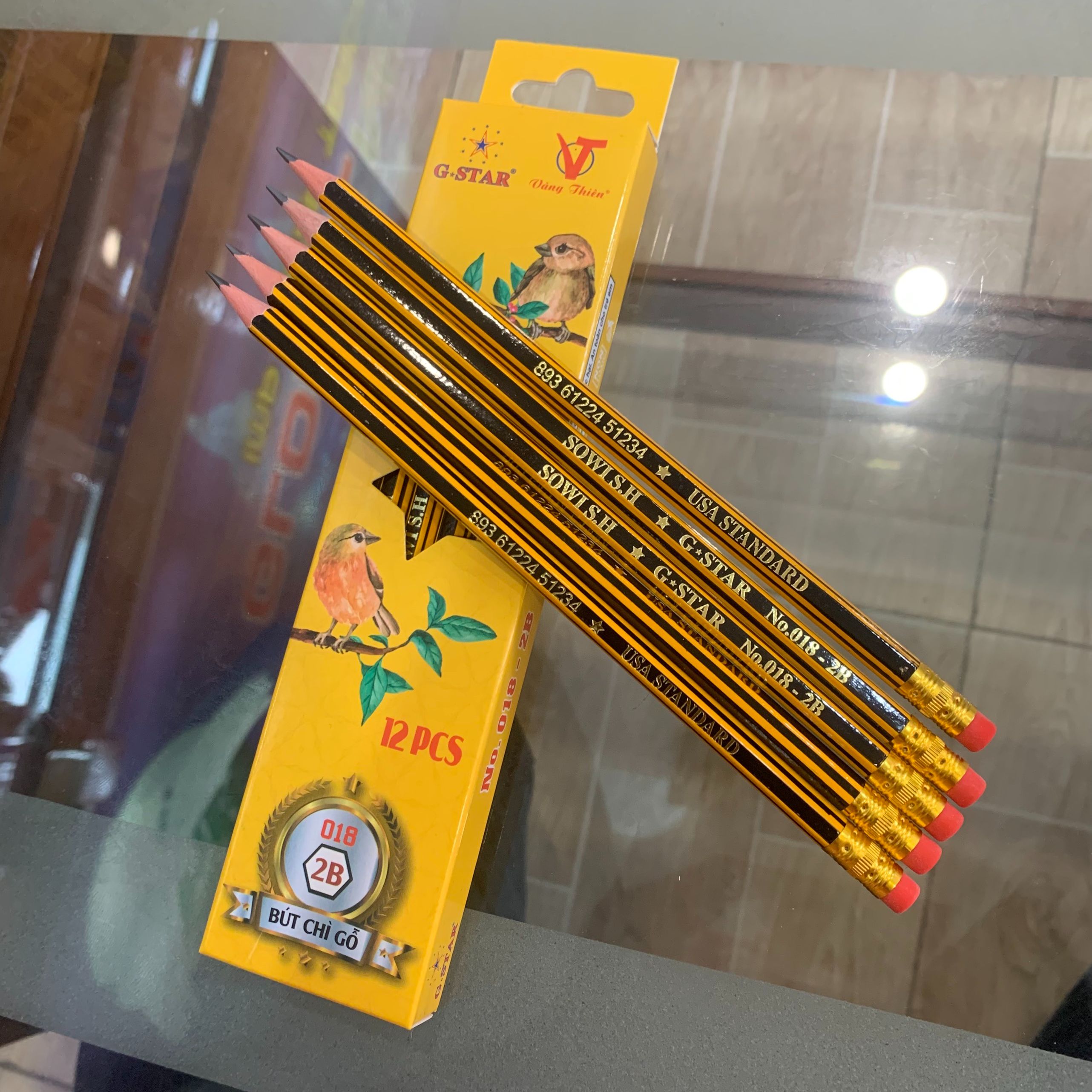 Hộp 12 Cây Bút Chì Gỗ 2B G Star No.018, Màu Chì Đậm, Chuốt Không Gãy - VPP Học Sinh Store
