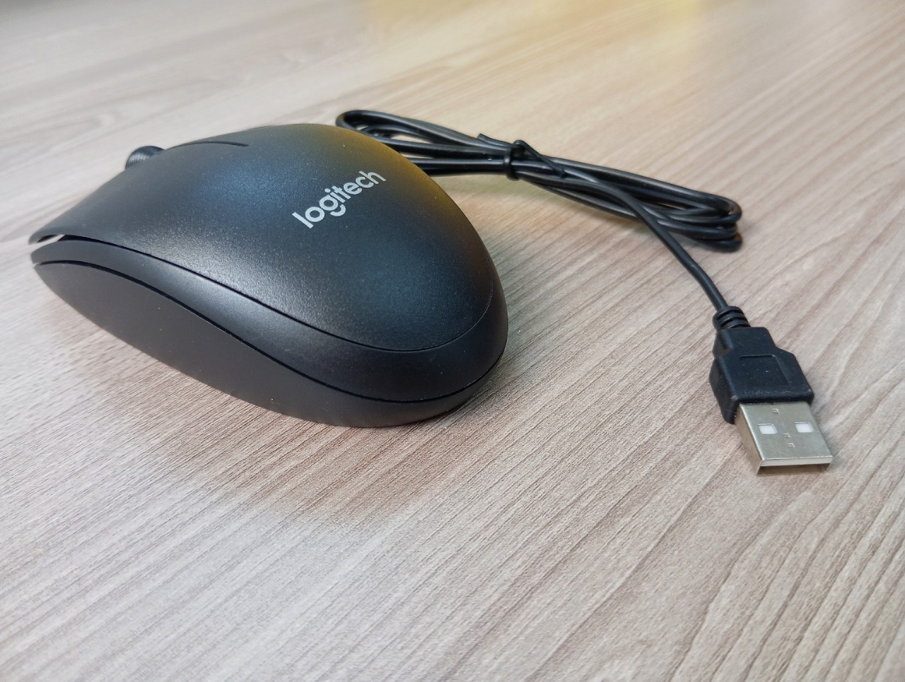 Chuột Máy Tính Có Dây Logitech - B100 (Màu Đen)