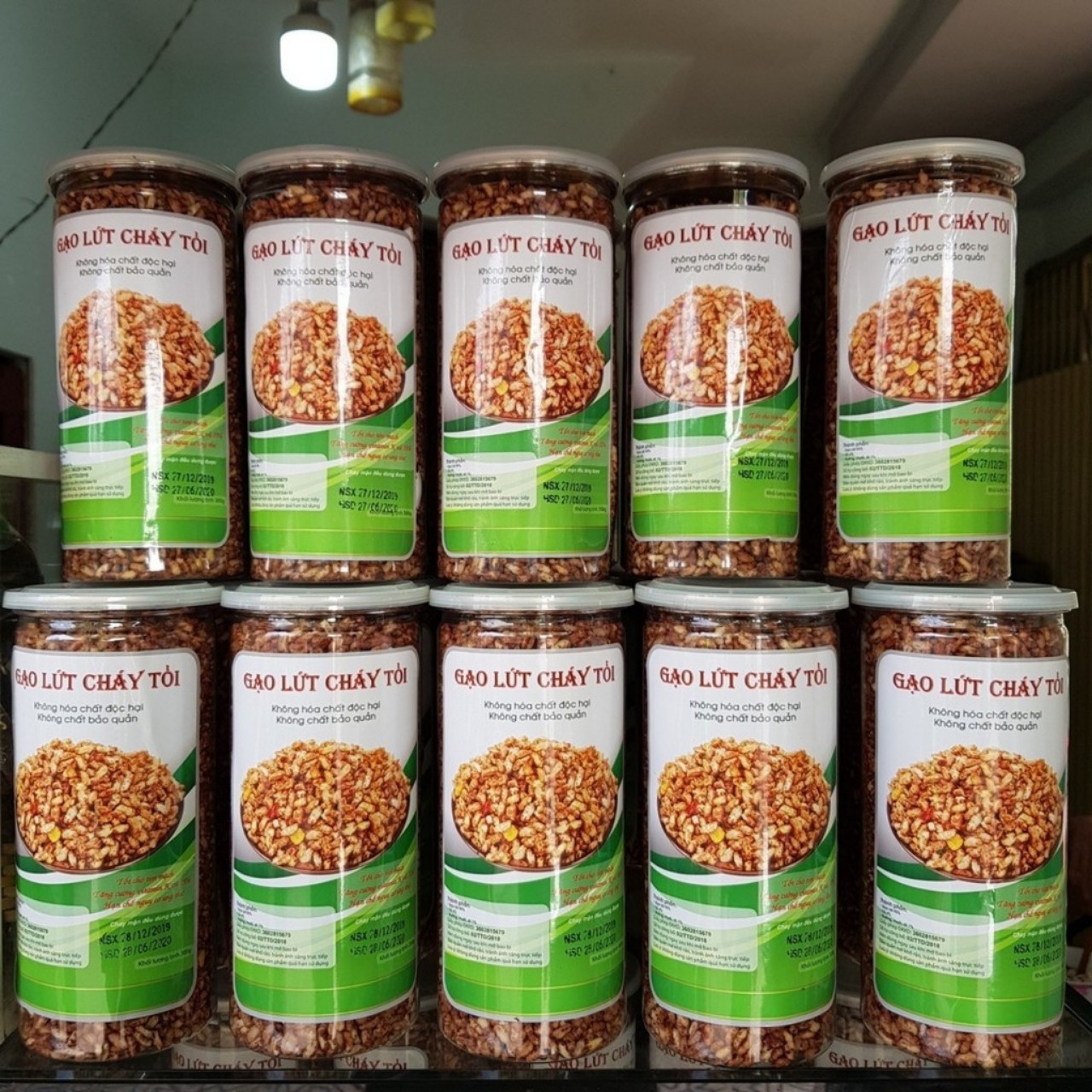 GẠO LỨT cháy tỏi  - combo 3 hũ 300g