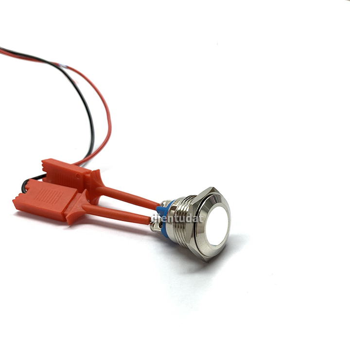 Đèn led báo 16mm chống nước 12v