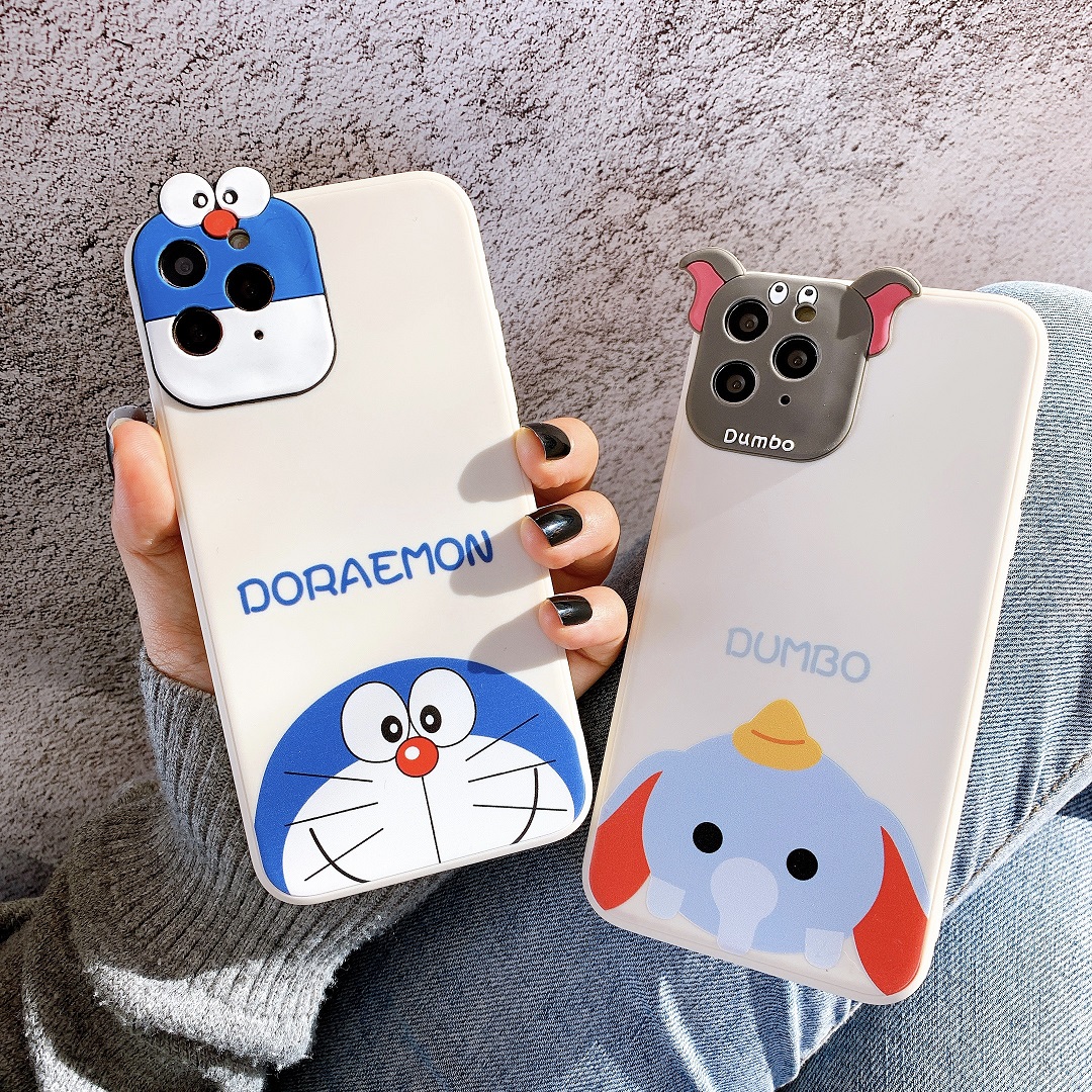 Ốp Lưng Silicon Bảo Vệ CAMERA Doraemon x Voi Dumbo