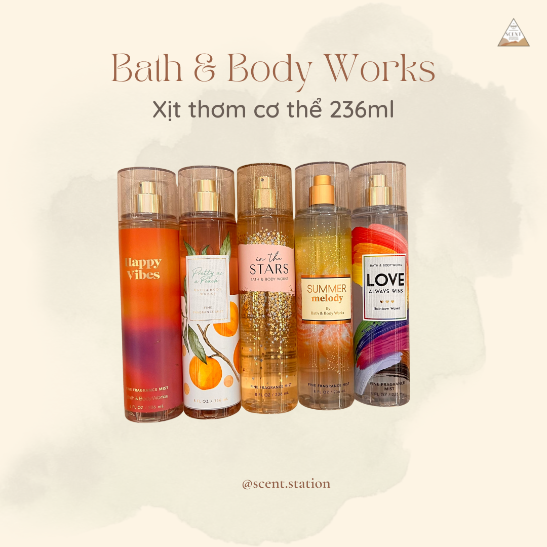 [Scent Station] [Link 2] Xịt thơm cơ thể Body mist Bath & Body Works 236ml