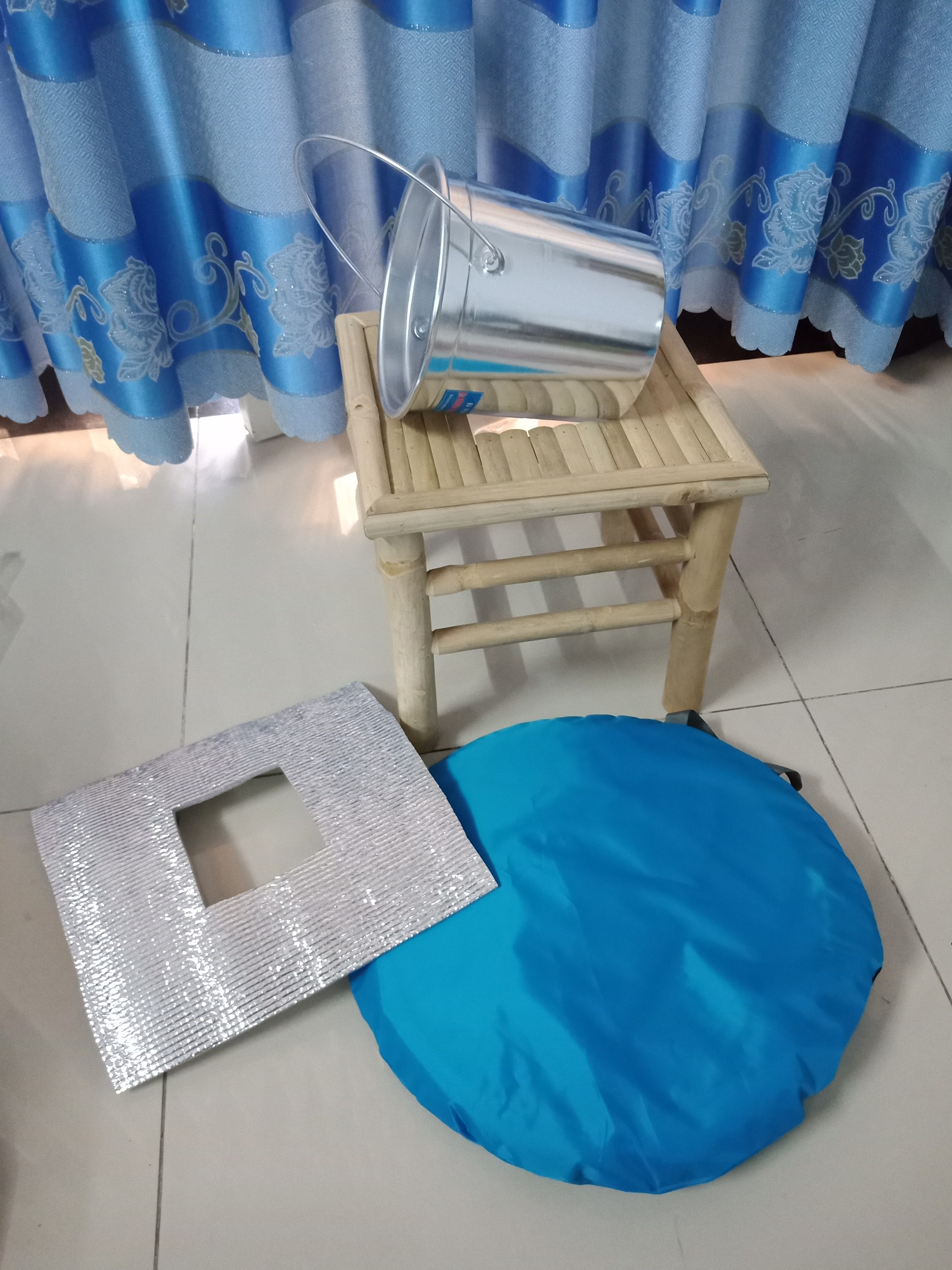 Combo lều xông hơi tự bung sau sinh+Ghế+Xô