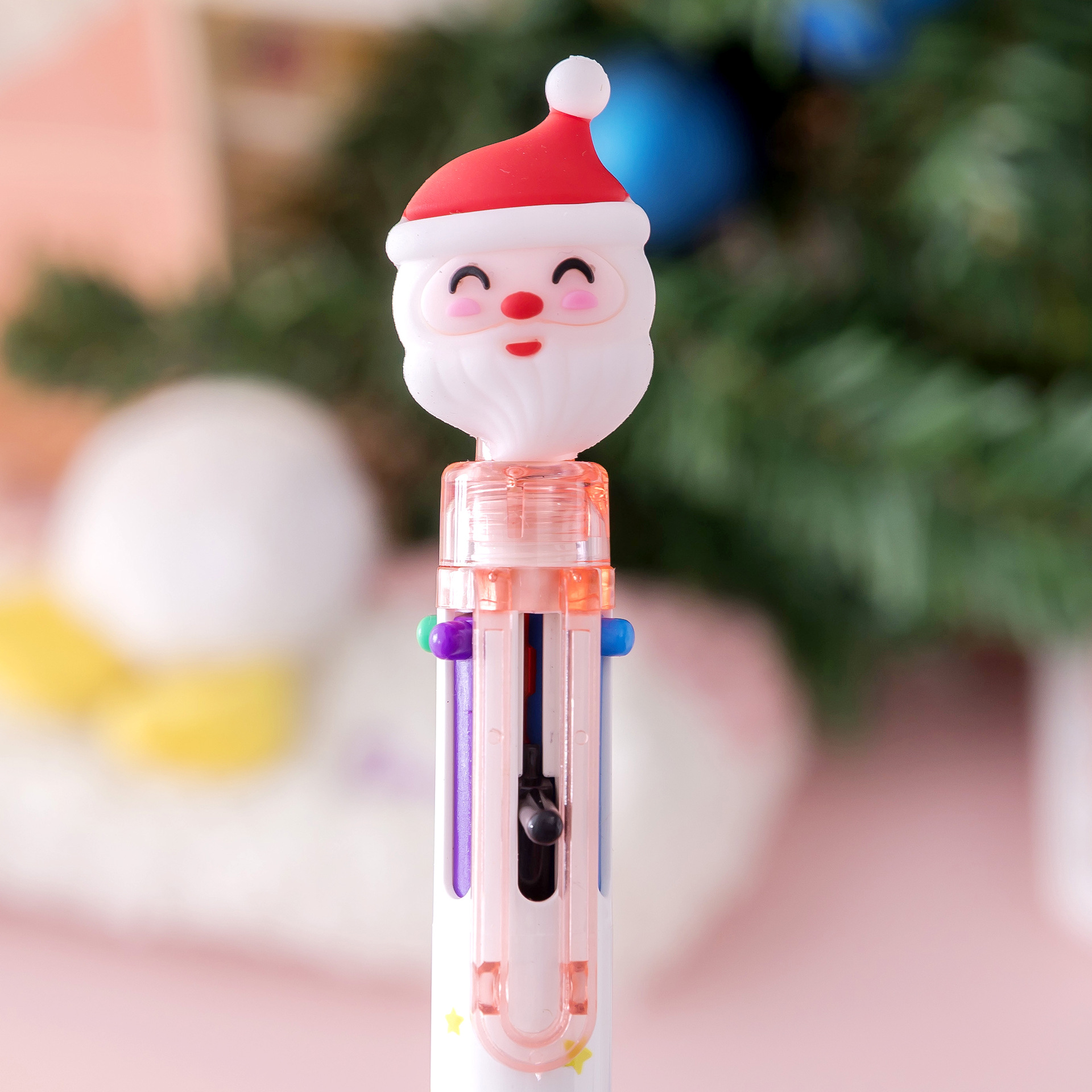 Bút bi 6 ngòi chủ đề giáng sinh, bút bi làm quà tặng noel - beyou