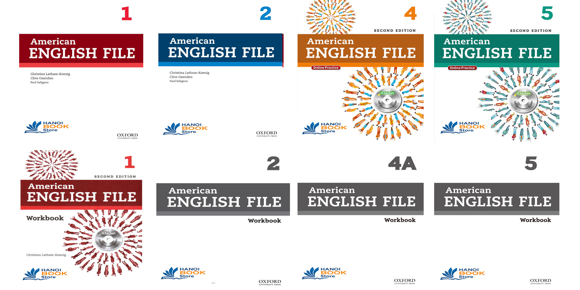 AMERICAN ENGLISH FILE WORKBOOK 1-5 (Sách màu) - Hanoi Book Store