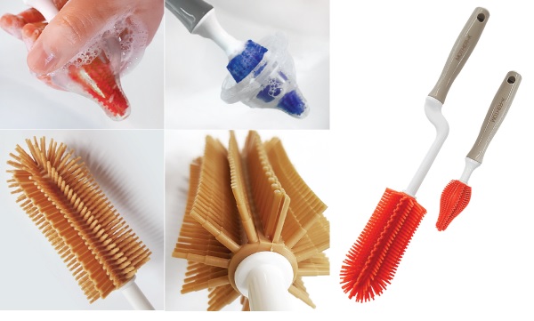 Bộ chổi cọ rửa bình và núm Silicon Mother-K Hàn Quốc