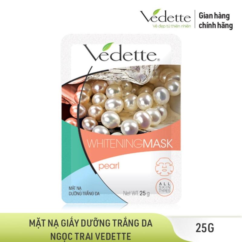 Mặt nạ giấy dưỡng trắng da Ngọc trai Vedette Whitening Mask Pearl 25g