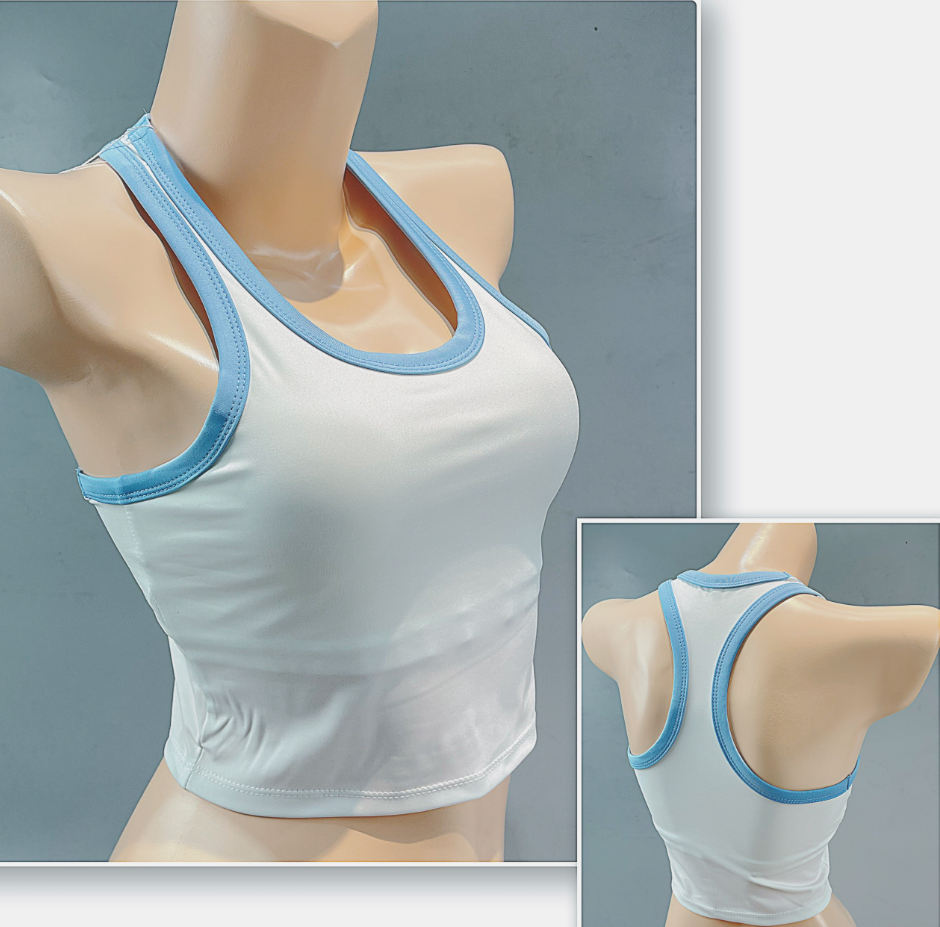 Áo croptop ba lỗ thể thao nữ viền phối màu xinh