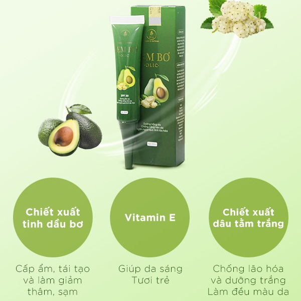 Kem bơ cấy trắng nano olic
