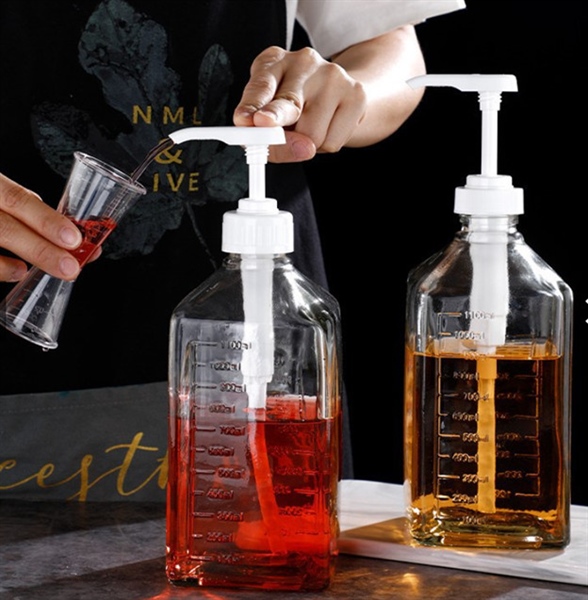 Bình Thủy Tinh Đựng Siro, Nước Đường 1100ml