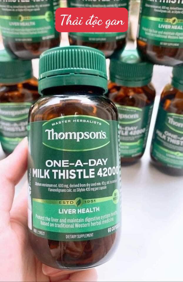 Thải độc gan milk thistle Thompson 42000 60 viên