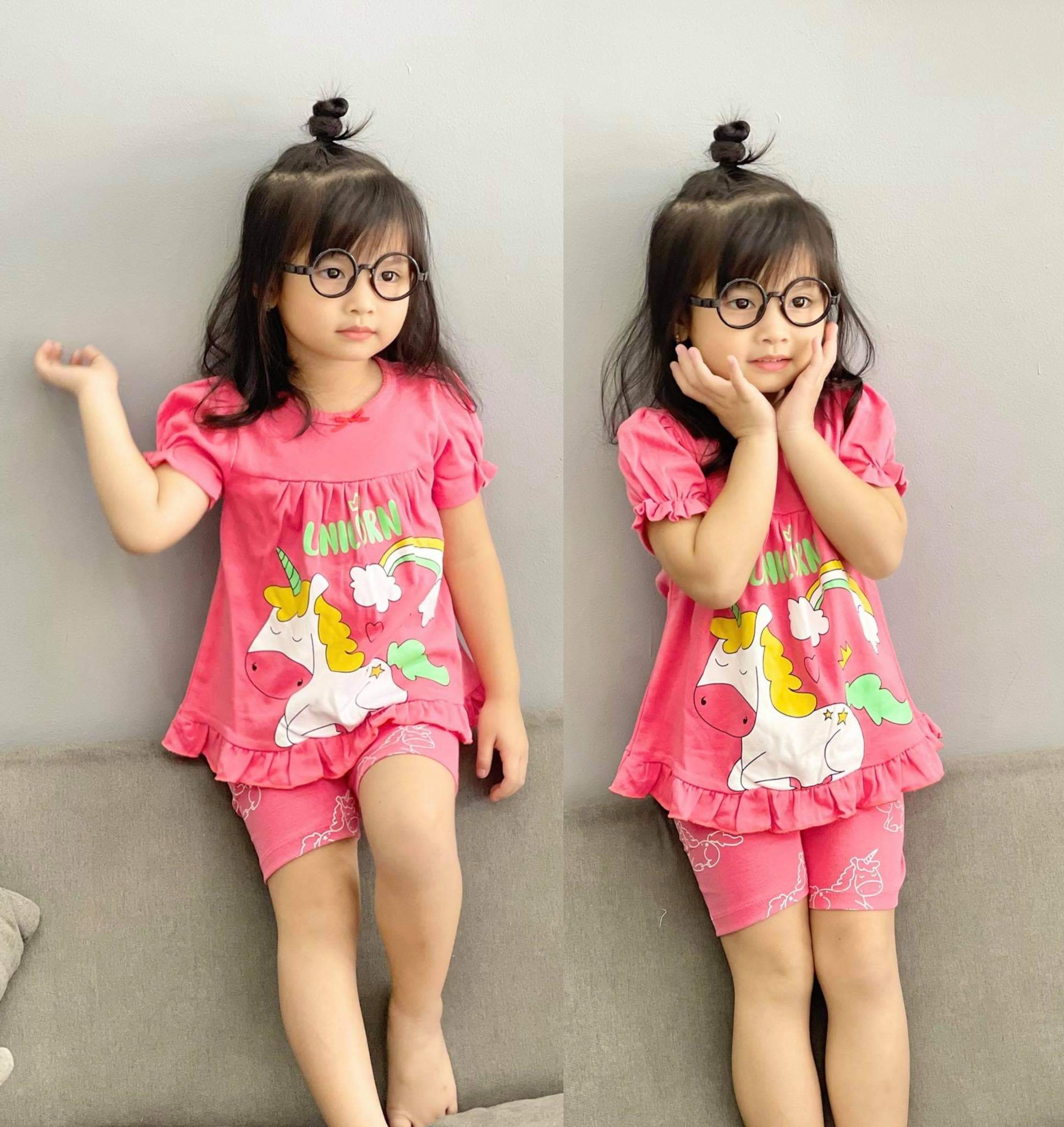 Đồ bộ lửng cho bé gái dễ thương