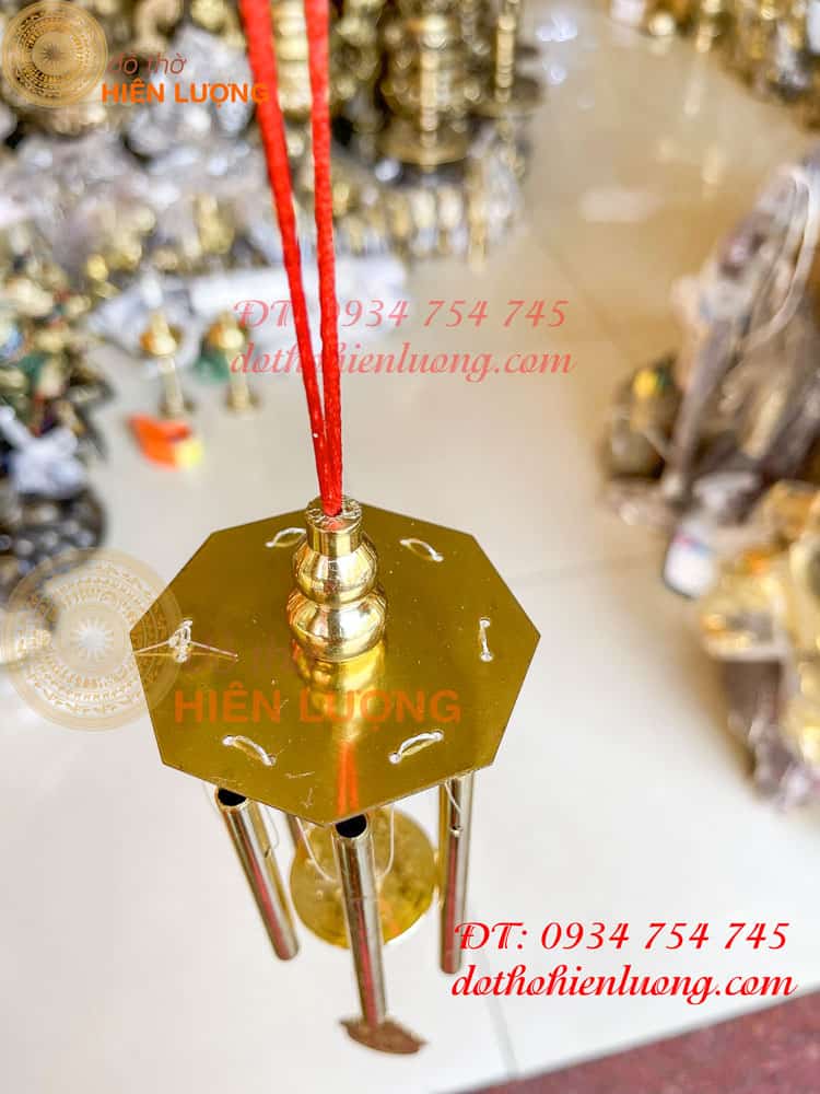6 PCs brass feng shui wind chimes please size (pipe length 11cm)