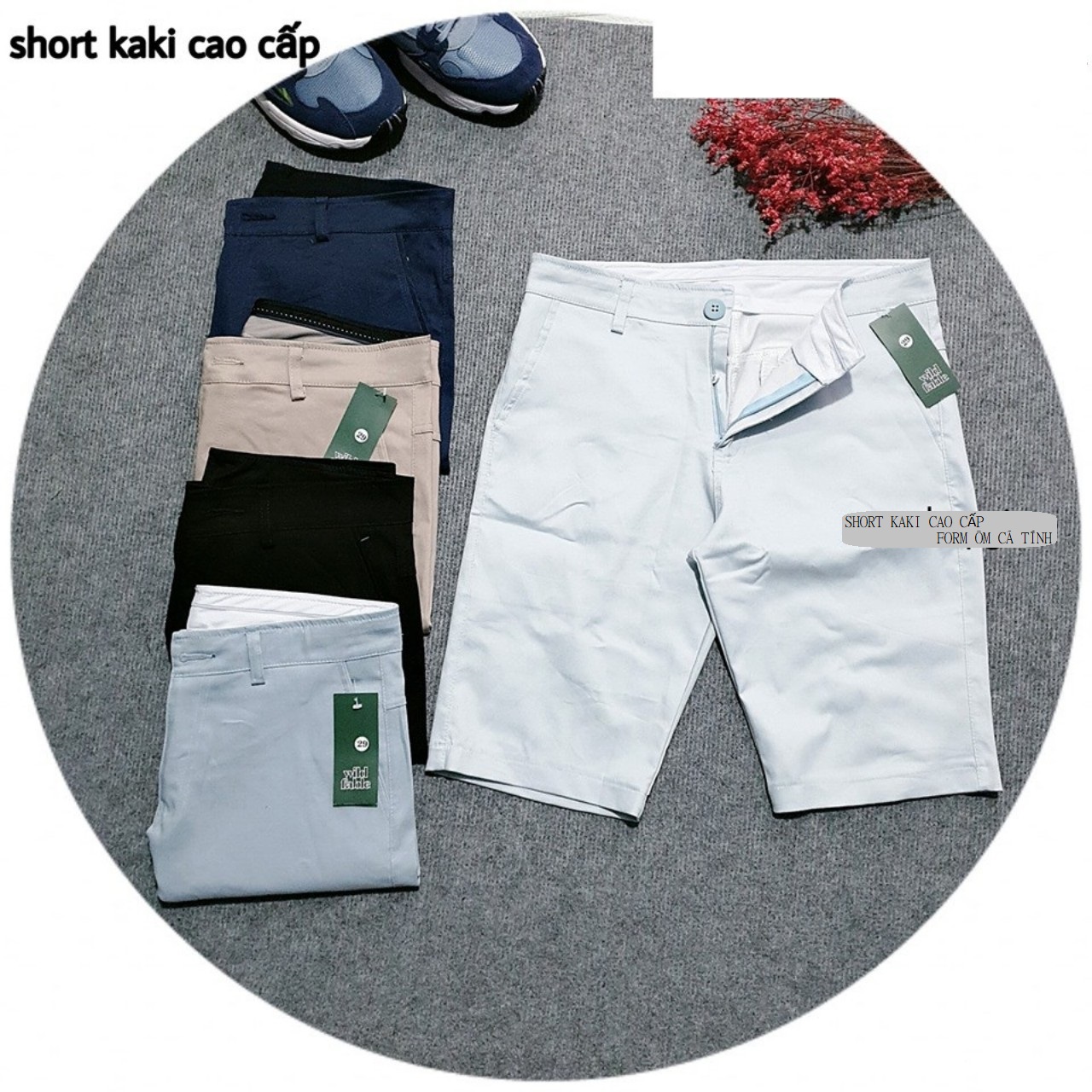 [HCM]Quần short kaki nam cao cấp forrm ôm co giãn