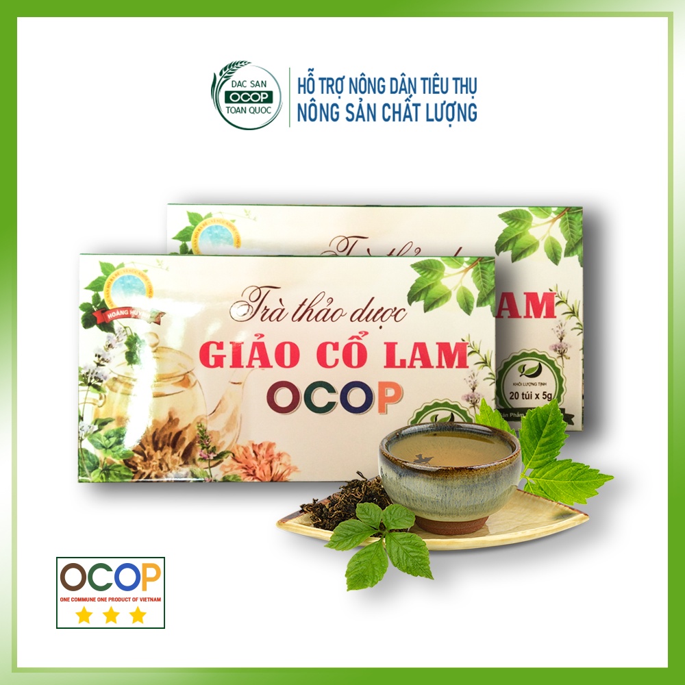 Trà giảo cổ lam túi lọc giảo cổ lam bắc kạn hộp 100g đặc sản ocop