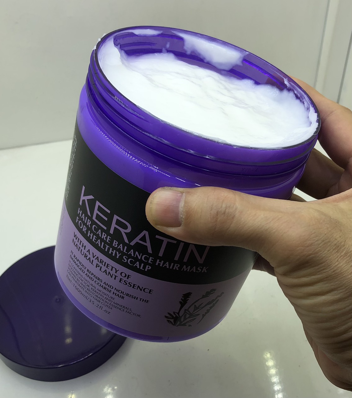 [Siêu mềm mượt]Hấp Dầu Keratin Phục Hồi Tóc Hư Tổn 1000ml Lavender