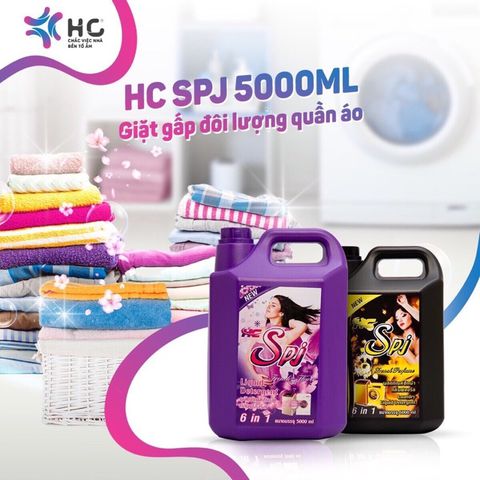 Nước Giặt SPJ 5000ml Thái Lan (Màu Tím)