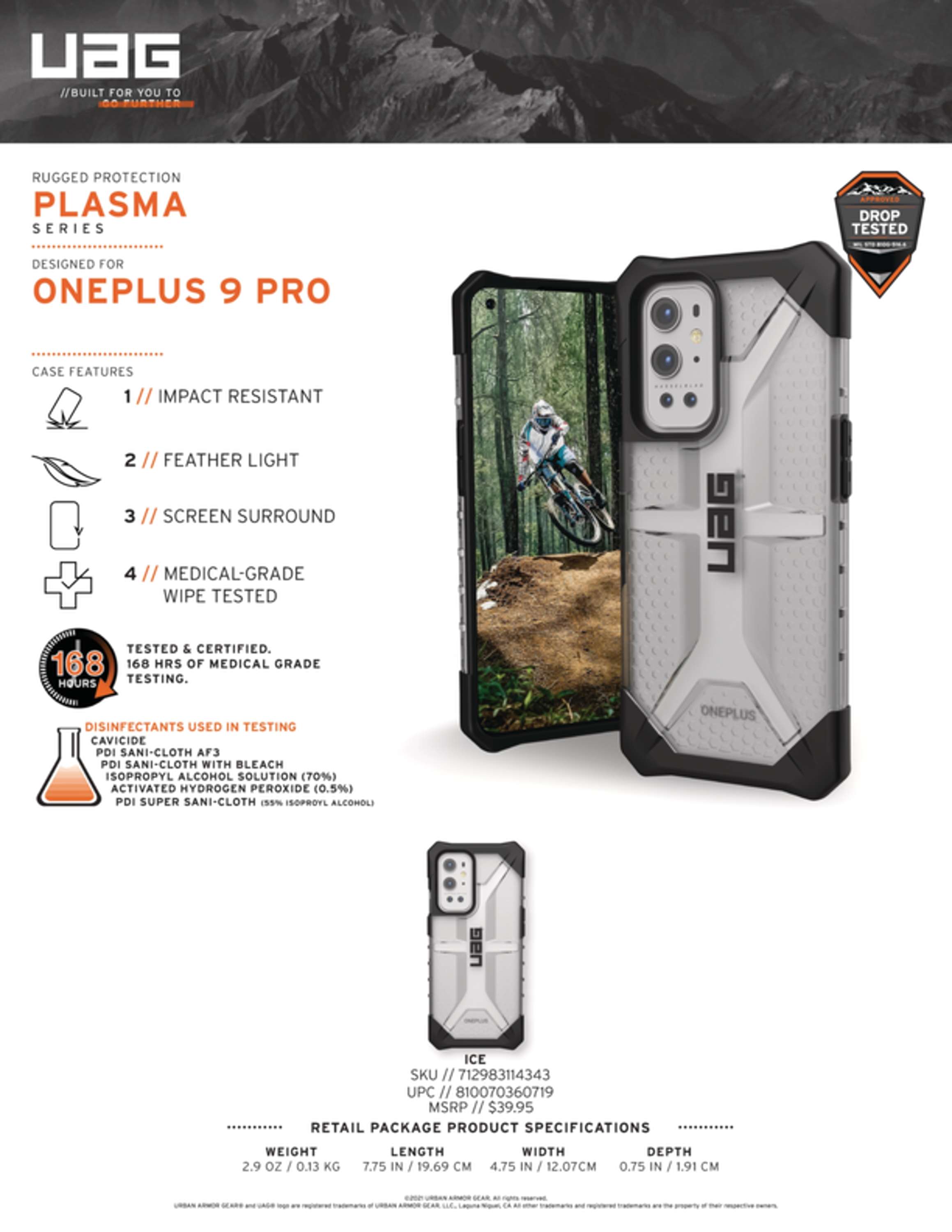 Ốp lưng UAG Plasma cho OnePlus 9 Pro [6.7-inch]
