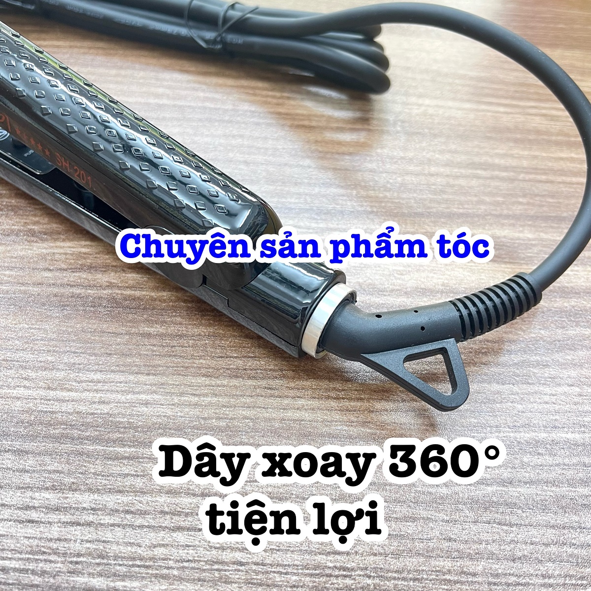 HQ 201 - Máy duỗi cụp phồng cao cấp Hàn Quốc 201, kích thước 30 cm, 5 mức chỉnh nhiệt 140-220 độ, đèn báo, chống dính, thiết kế trẻ trung sang trọng