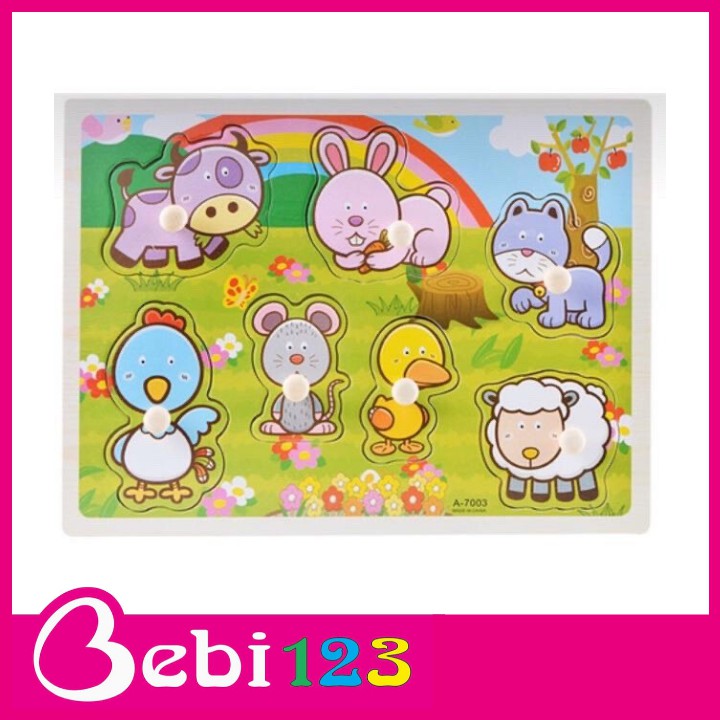 Bộ Lắp Ráp Hình Có Núm Dễ Cầm Cho Bé